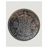 Vintage British Silver Coin Collection – 1887 Shilling & 1942 Half Crown