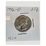 1942-D Washington Silver Quarter – 90% Silver U.S. Coin