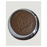 Lot of 2 Great Britain Coins – 1952 Threepence & 1964 Half Penny – Queen Elizabeth II