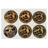 Lot of 6 North Dakota Commemorative Tokens & Medallions – Buffalo, Statehood & Wildlife Themes