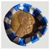 1960-D Lincoln Cent Roll - Full Roll of 50 Vintage Denver Mint Pennies
