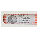 2025-D Dr. Vera Rubin Women's Quarter Roll – 40 Uncirculated Quarters