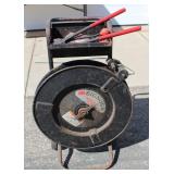 Signode Model DF-15 Industrial Steel Strapping Dispenser cart