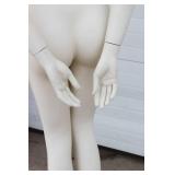 Adult Female Full-Body Headless Mannequin With Metal Base, For Displaying Clothing In Retail Environments. 