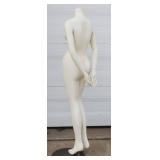 Adult Female Full-Body Headless Mannequin With Metal Base, For Displaying Clothing In Retail Environments. 