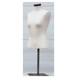 Female Mannequin Torso For Clothing Display or Sewing Artists. With Chrome Base