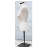 Female Mannequin Torso For Clothing Display or Sewing Artists. With Chrome Base