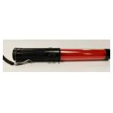 Bright LED Safety Traffic Baton Flashlight Stick With Self Whistle, Front Light & Magnetic Base. Aviation Grade New In Box
