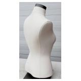 Female Mannequin Torso For Clothing Display or Sewing Artists. With Chrome Base
