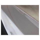14′ x 29′ 15 oz. White Vinyl Tarp w/ Advertisement – Reused Billboard – 15 mil Heavyweight Duty - A Grade