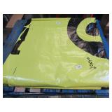20′ x 40′ 9 oz. Black Vinyl Tarp w/ Advertisement – Reused Billboard – 9 mil Lightweight Duty - A Grade