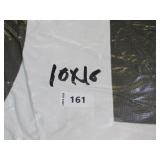 10′ x 16′ 9 oz. Black Vinyl Tarp w/ Advertisement – Reused Billboard – 9 mil Lightweight Duty - A Grade