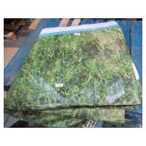18′ x 40′ 9 oz. Black Vinyl Tarp w/ Advertisement – Reused Billboard – 9 mil Lightweight Duty - A Grade