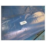 24′ x 26′ 9 oz. Black Vinyl Tarp w/ Advertisement – Reused Billboard – 9 mil Lightweight Duty - A Grade