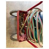1 - Oxy Acetylene Welding Cart - Craftsman Regulators With Tanks, Hoses & Torch