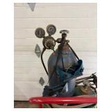 1 - Oxy Acetylene Welding Cart - Craftsman Regulators With Tanks, Hoses & Torch