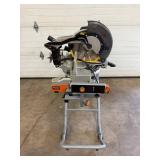 1 - Miter Saw - DeWalt DW715 12" Compound Miter Saw on Ridgid MS-UV Stand