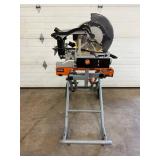 1 - Miter Saw - DeWalt DW715 12" Compound Miter Saw on Ridgid MS-UV Stand