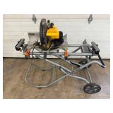 1 - Miter Saw - DeWalt DW715 12" Compound Miter Saw on Ridgid MS-UV Stand