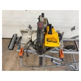 1 - Miter Saw - DeWalt DW715 12" Compound Miter Saw on Ridgid MS-UV Stand
