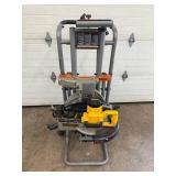 1 - Miter Saw - DeWalt DW715 12" Compound Miter Saw on Ridgid MS-UV Stand