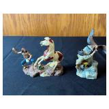 Collectible Figurines - Franklin Mint Native American Heritage Foundation Apache/Mustang (Lot of 2)