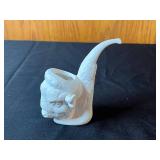 Native American Figurines - Numbered Russ The First Americans Counting Group & Decorative Buffalo Head Pipe (Lot of 2)