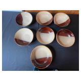 Soup Bowls - Sango Eclipse Brown 4976 (Lot of 7)
