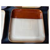 Square Dinner Plates - Sango Eclipse Brown 4976 (Lot of 8)