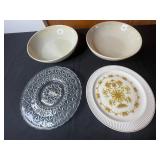Dinnerware Mixed Lot - Jcpenney Fashion Manor Bowls, JC Penney Plate & Glass Plate