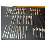 Stainless Flatware Set - Ekco Eterna Featuring "Sandra Jeanne" Pattern