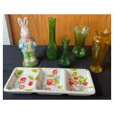 Decorative Rabbit Figurine, Glass Vases & Tabletop