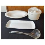 Plastic Serving Dishes - 4 Piece All Plastic Set