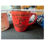 Drinkware Mixed Lot - Coffee Mugs, Tumblers, Pitcher & Bean Bowls