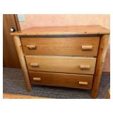 Pine Log Dresser - 3 Drawer Rustic 38 X 24 X 46 in