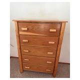 Pine Log Dresser 5-Drawer 56 X 40 X 21 in