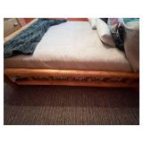 Queen Log Bed Frame With Ther-A-Pedic Mattress - Linens/Comforter Inc