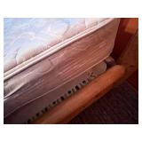 Queen Log Bed Frame With Ther-A-Pedic Mattress - Linens/Comforter Inc