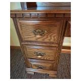 Hutch Desk - Solid Wood 2 Piece Desk With Drawers & Shelves