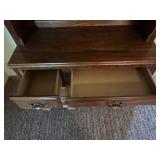 Hutch Desk - Solid Wood 2 Piece Desk With Drawers & Shelves
