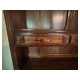 Hutch Desk - Solid Wood 2 Piece Desk With Drawers & Shelves
