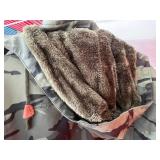 Camouflage Faux Fur-Lined Jacket Size XL