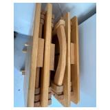TV Tray Tables - Wooden Folding Set (Lot of 4)