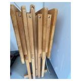 TV Tray Tables - Wooden Folding Set (Lot of 4)