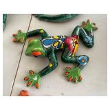 Unique Ceramic Geckos/Lizard Wall Art Hand Painted F. Torres (Lot of 4)