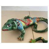 Unique Ceramic Geckos/Lizard Wall Art Hand Painted F. Torres (Lot of 4)