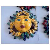 Decorative Talavera Sun Face Wall Plaques Mixed Lot
