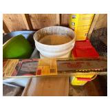 Shop Supplies & Storage Bins Mixed Lot With Oregon 18 Bar & Chain Combo - content quantities unverified