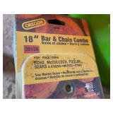 Shop Supplies & Storage Bins Mixed Lot With Oregon 18 Bar & Chain Combo - content quantities unverified