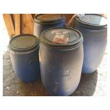 Plastic Storage Drums (Lot of 4)